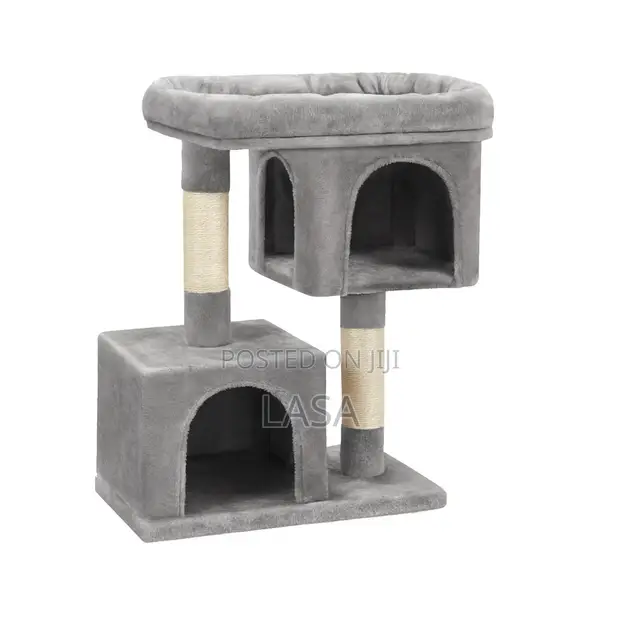 LASA Cat Tree Playhouse with Platforms & Caves - 1