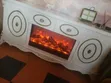 1.5m Royalty TV Stand with Electric Fireplace - 1