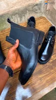 Chelsea Formal Leather Boots - Black - 3