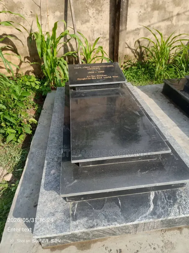 Marble Engraved Grave Marker - 1