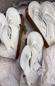 Zara Comfy Slippers Kitten Heel White - 2
