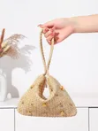 Gold Pearl Woven Purse - 3