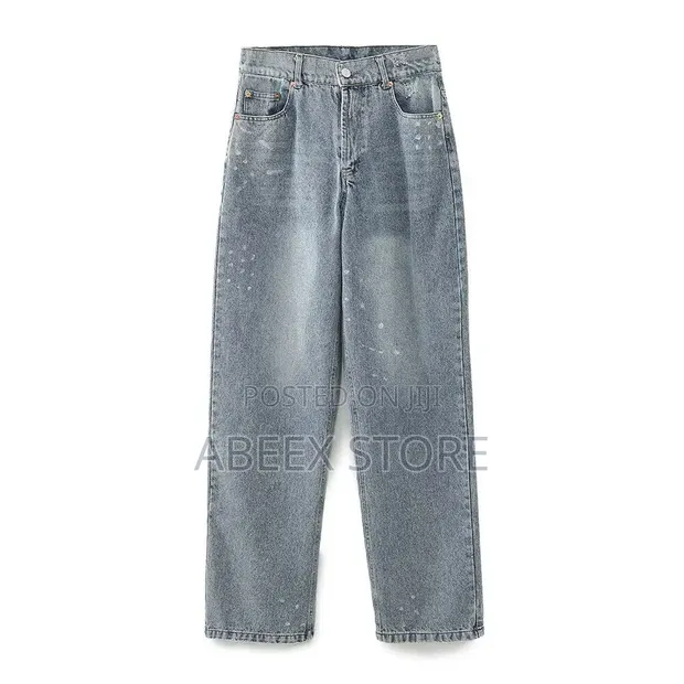 Paint-Splatter Boyfriend Jeans - 1