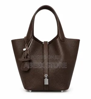 Luxury Leather Hermes Bucket Bag