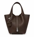 Luxury Leather Hermes Bucket Bag - 2