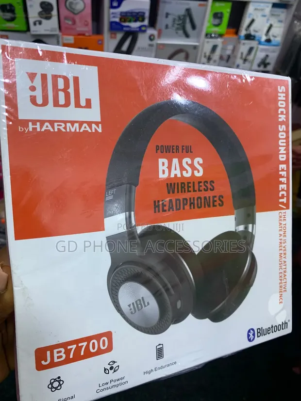 JBL JB7700 Powerful Bass Wireless Bluetooth Headphones - 1