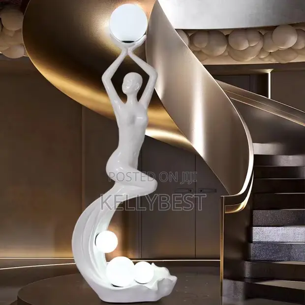 Modern Humanoid Fiberglass Floor Lamp - 1
