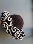 Hats ɗin Ruffle da aka yi da Uku - Purple - 2