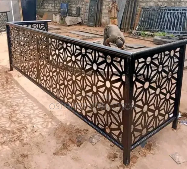 Wrought Iron Handrail - Lazer Cut Design - 1