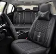 Universal Luxury 5 Seater Crown Seat Cover Baki/Farin layi - 1