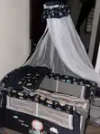 Bassinet mai motsi tare da teburin canzawa da raga - 3