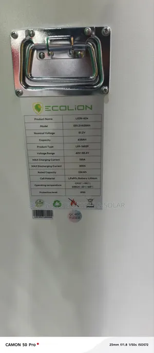 32kWh 51.2V Ecolion Lithium Baturi don Inverter na Rana
