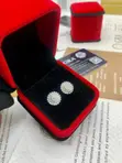 VVS1 Moissanite Diamond Unisex Earrings - 2
