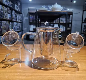 5-Piece Borosilicate Glass Teapot Set with Infuser