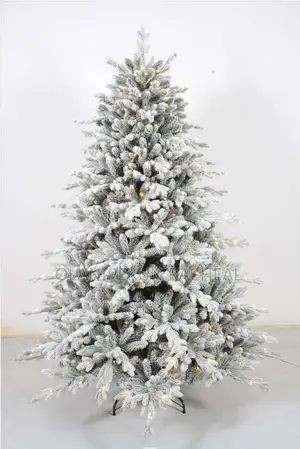 7ft Rubber Christmas Tree - Green & White