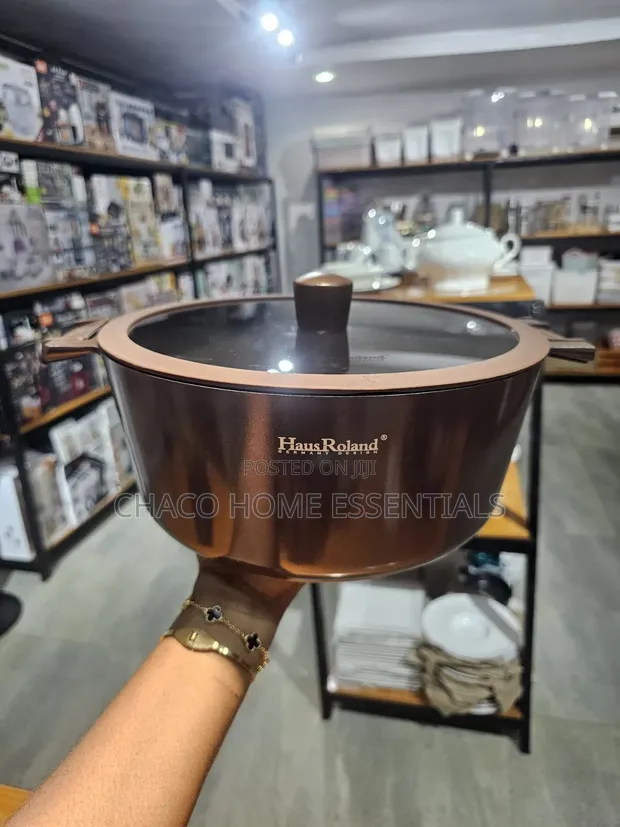 HausRoland Ceramic Non-Stick Casserole Pot Da Gilashin Rufe - 1