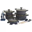 Quality Granite Pot Set (5-Piece) with Glass Covers - 2