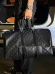 Genuine Leather Travel Bag - Gucci & Louis Vuitton Style - 3