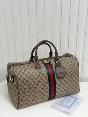 Genuine Leather Travel Bag - Gucci & Louis Vuitton Style