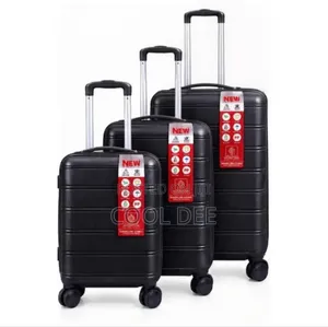 Unbreakable Rubber Luggage Boxes Set (4-Piece) - Black