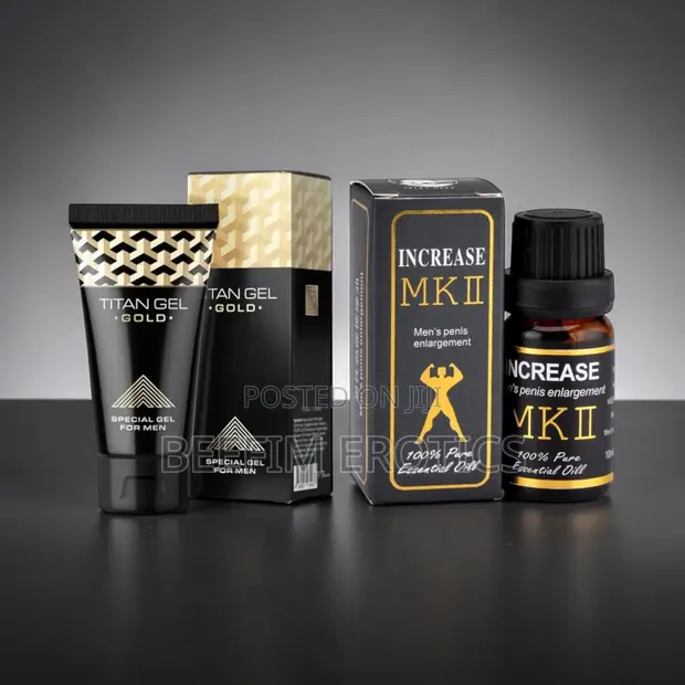 Titan Gel Gold & MK 11 Essential Oil Penis Enlargement Set - 1