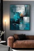 Zanen Abstract Mai Gilashi - Canvas Mai Launuka Daban Daban - 1