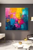 Zanen Abstract Mai Gilashi - Canvas Mai Launuka Daban Daban - 2