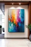 Zanen Abstract Mai Gilashi - Canvas Mai Launuka Daban Daban - 4