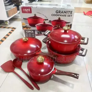 12-Piece Granite Pot and Frying Pan Set