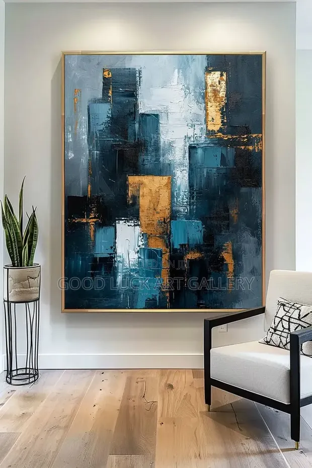 Contemporary Abstract Textured Canvas Print - 1