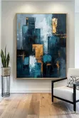 Contemporary Abstract Textured Canvas Print - 1