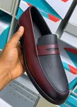 Brand New Burgundy Leather Loafers - Size 40 - 2