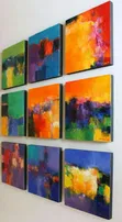 Multi Panel Canvas Abstract Art - 3