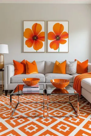Framed Botanical Wall Art Print - Orange Poppies