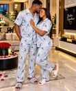 Plus Size Geometric Lounge Set - 2