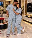 Plus Size Geometric Lounge Set - 3