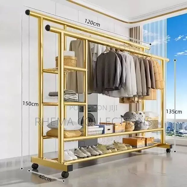 Large Floor-Standing Clothes Display Rack for Home Boutique - 1