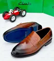 Sabon Clarks Tan Burnished Leather Penny Loafers - 2
