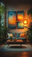 Vertical Rectangular Framed Canvas Wall Art - 2