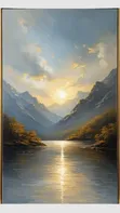 Landscape Canvas Art - Golden Sunset - 2