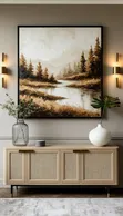 Zane na Art da Nature Abstract Landscape Canvas - 5