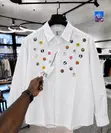 Embellished Button-Down Shirt - 3