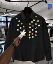 Embellished Button-Down Shirt - 4