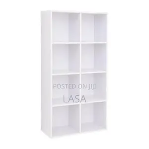 LASA 8-Shelf Cube Bookcase - White