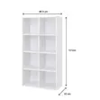 LASA 8-Shelf Cube Bookcase - White - 2