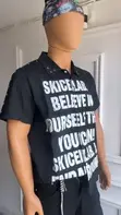 Skicelab Men's Black Graphic Typography Shirt - 2