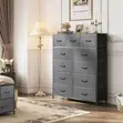 11-Tier Mai Ƙarfi Mai Ƙarfi na Zane - Dark Grey - 3