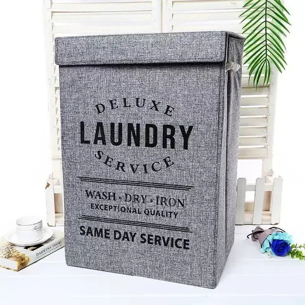 Foldable Laundry Bag - Black, Brown, Grey - 1