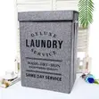 Foldable Laundry Bag - Black, Brown, Grey - 1