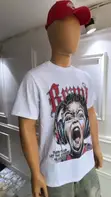Men's White Streetwear Graphic T-Shirt - Screaming Boy - 2